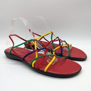 Vintage Cabin Creek Colorful Strappy Sandals 11